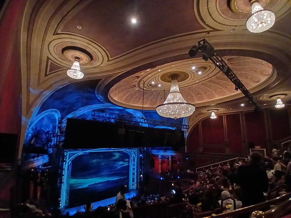 Broadway theater interior showing orchestra and mezzanine seating sections — a Broadway seating guide for choosing the best seats in New York City