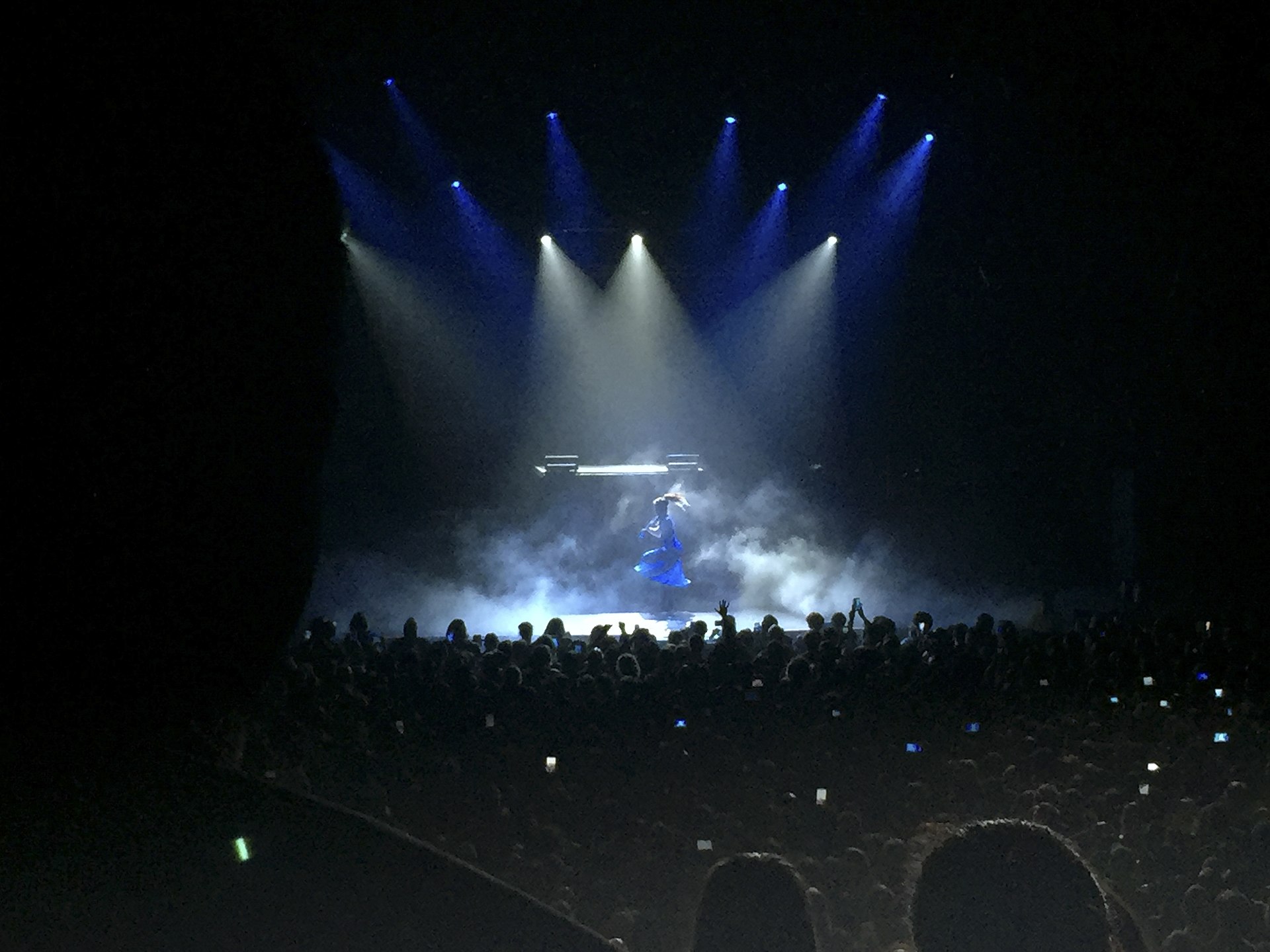 Live concert performance inside Hammerstein Ballroom in New York City, showing the energy and atmosphere of a large indoor music venue