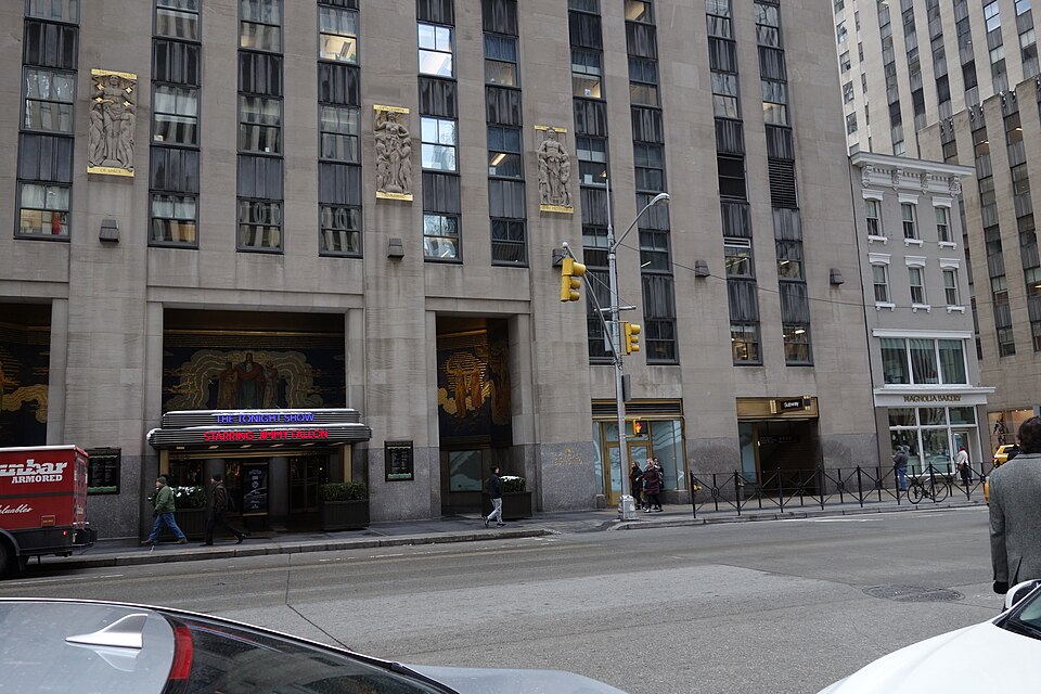 Parking near Radio City Music Hall at Rockefeller Center in Midtown Manhattan