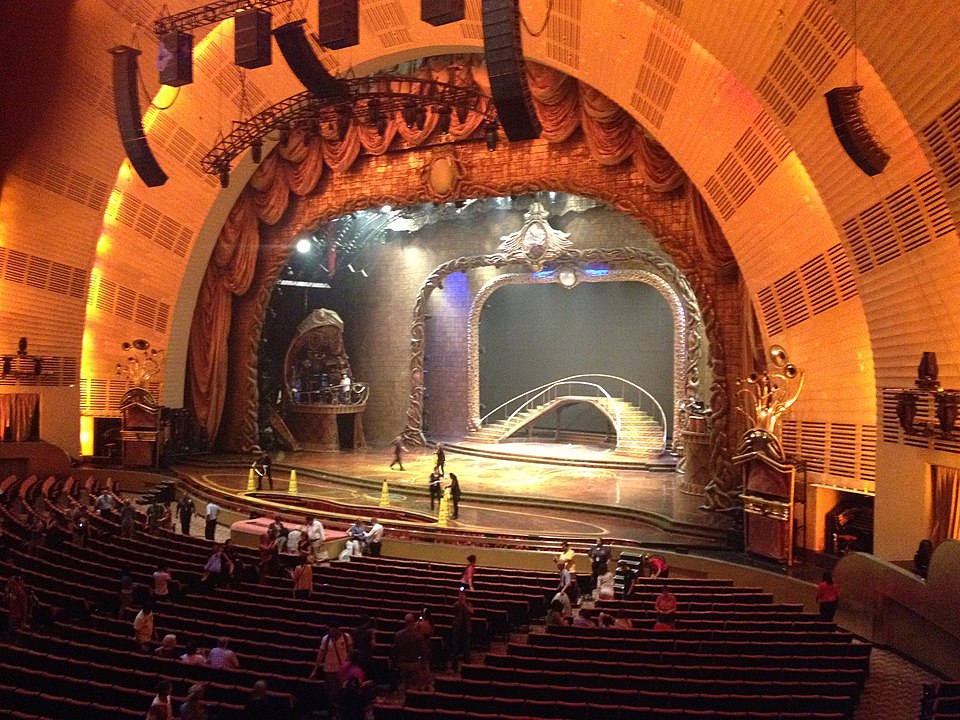 Interior performance view at Radio City Music Hall in New York City