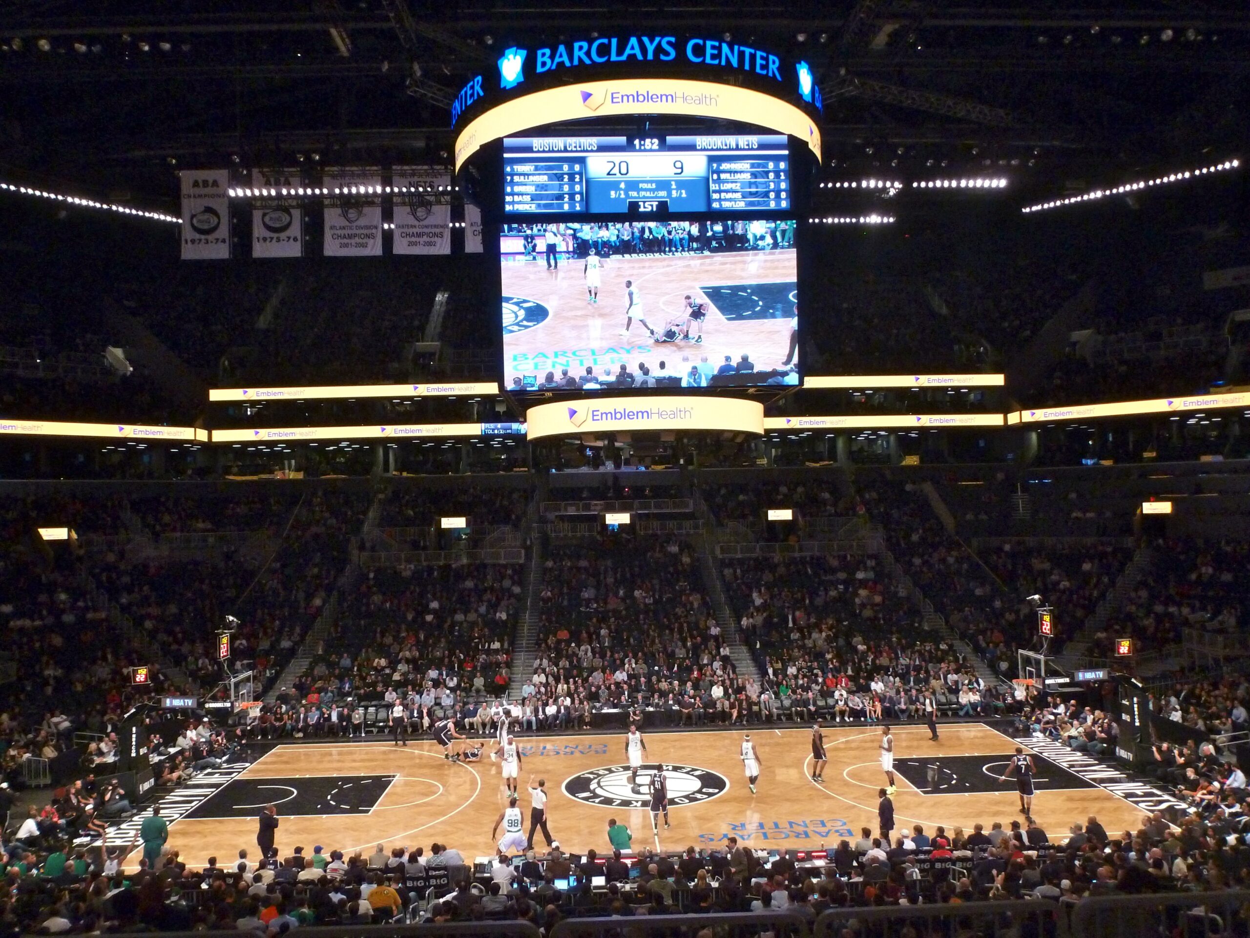 Brooklyn Nets game inside Barclays Center in New York City