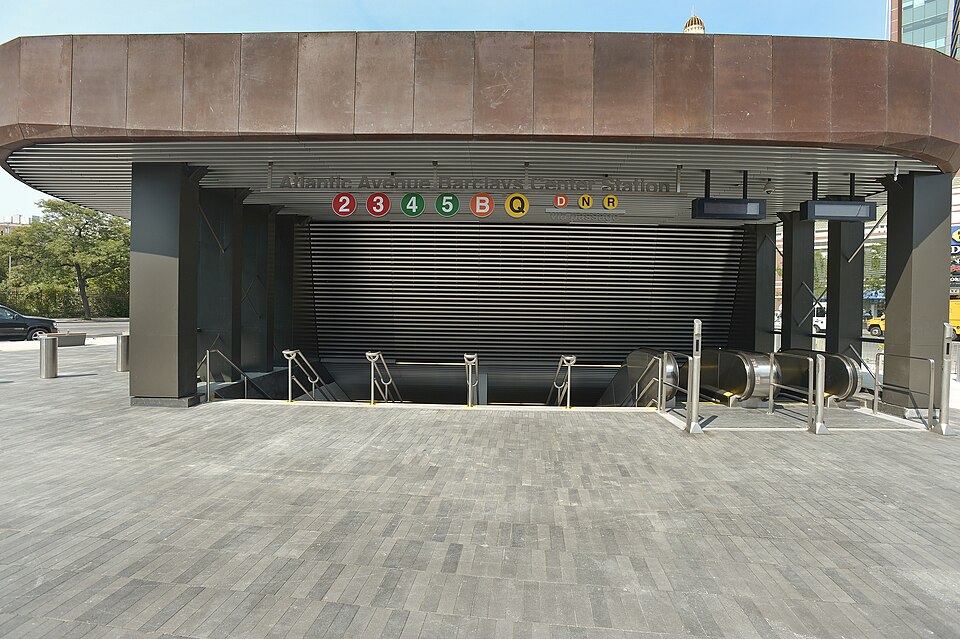 Entrance to the Atlantic Avenue–Barclays Center station in Brooklyn near Barclays Center