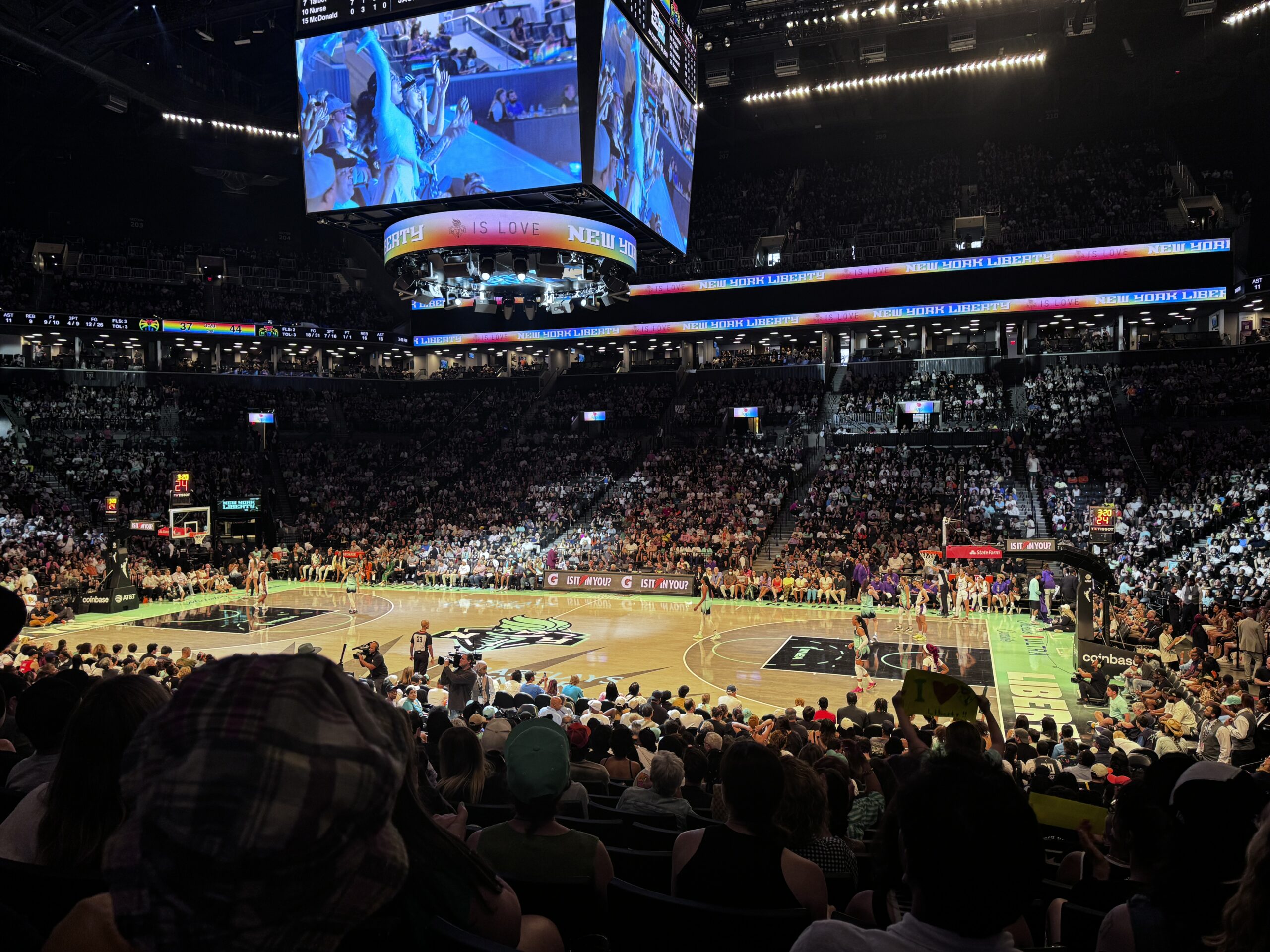 New York Liberty basketball game at Barclays Center in Brooklyn