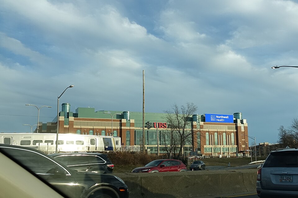 View of UBS Arena and nearby Long Island Rail Road access in Elmont, New York, for a hotels near UBS Arena guide