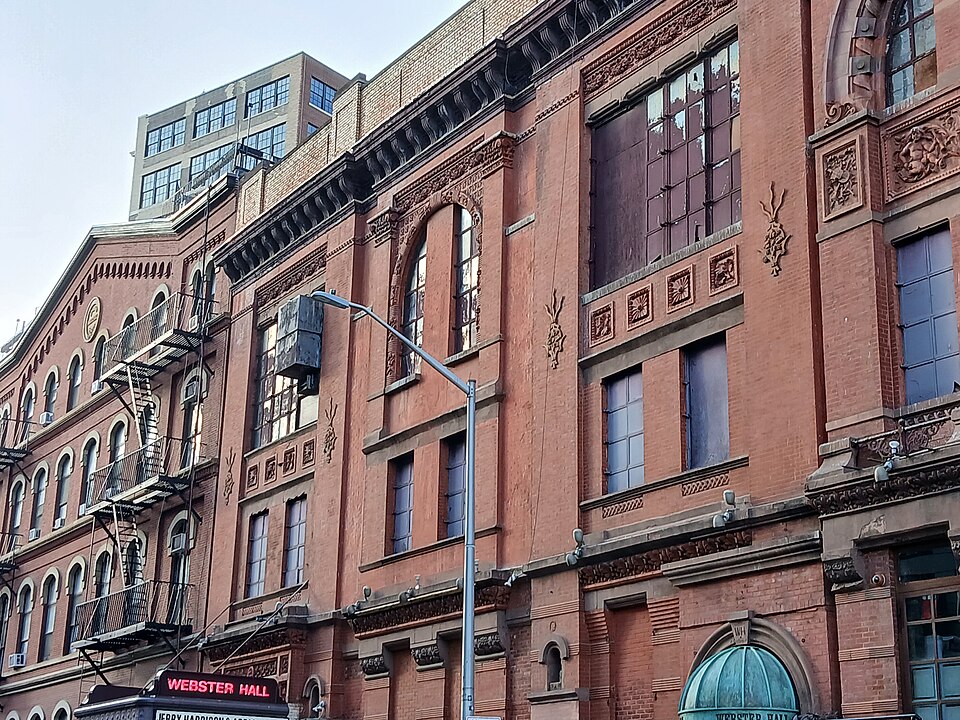 Webster Hall on East 11th Street in Manhattan, home of live concerts in the East Village