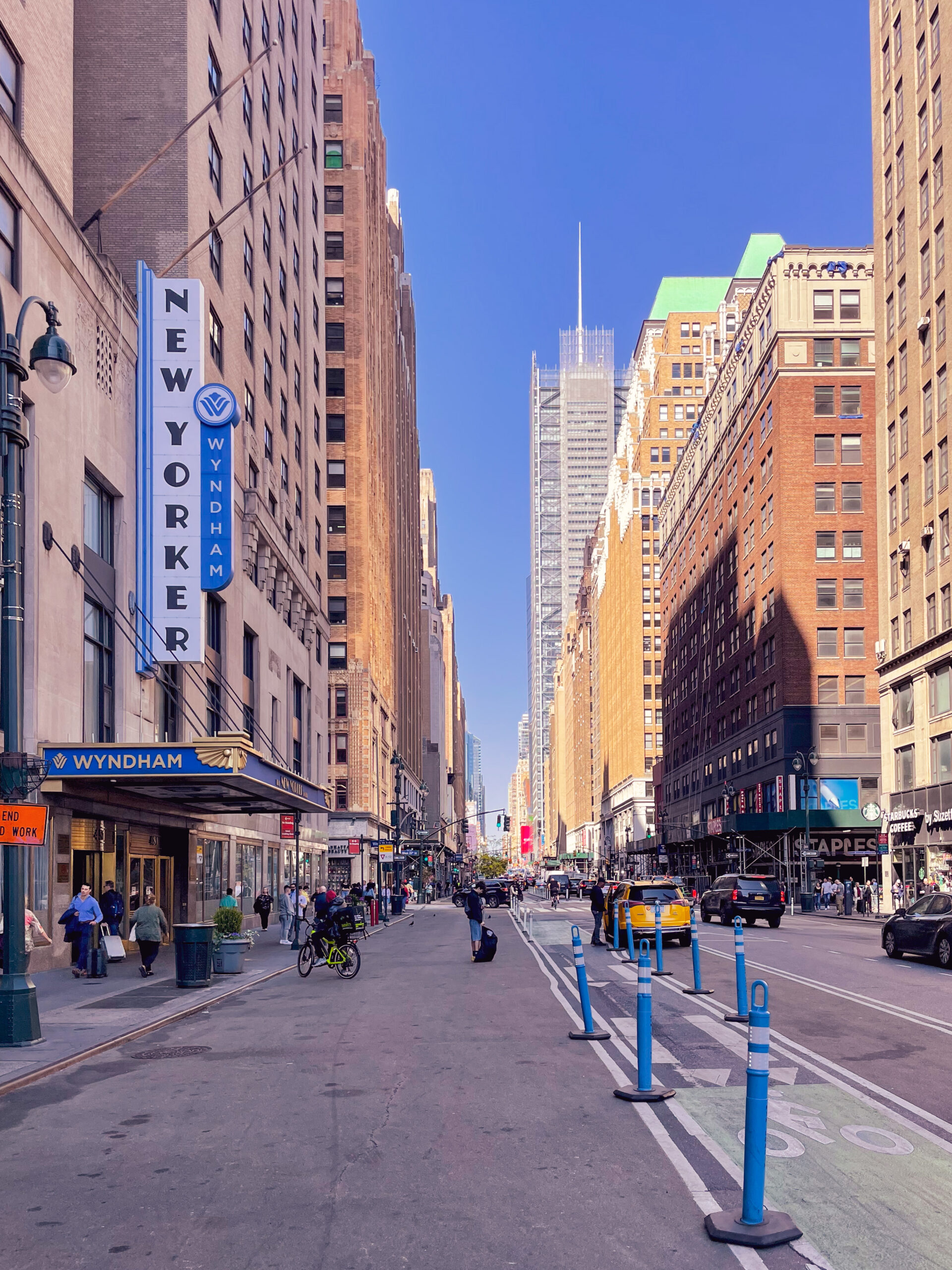 Hotel entrance near Madison Square Garden on 8th Avenue in Manhattan