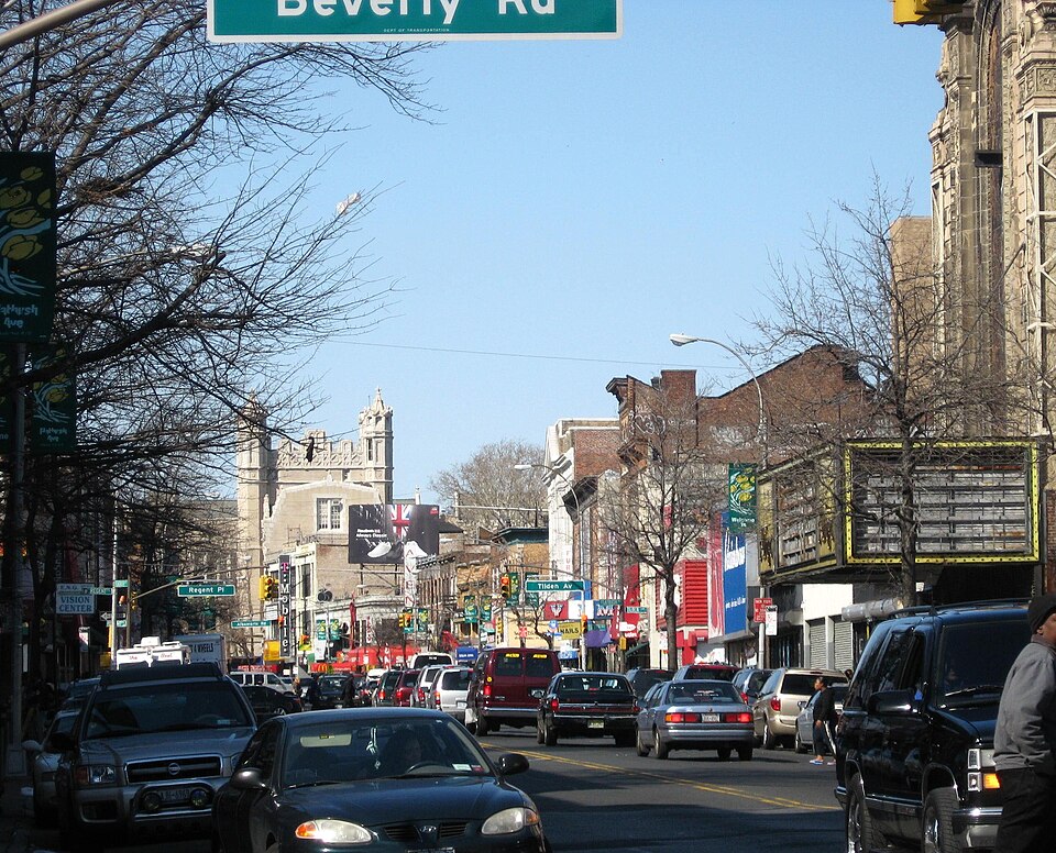 Flatbush Avenue near Kings Theatre in Brooklyn