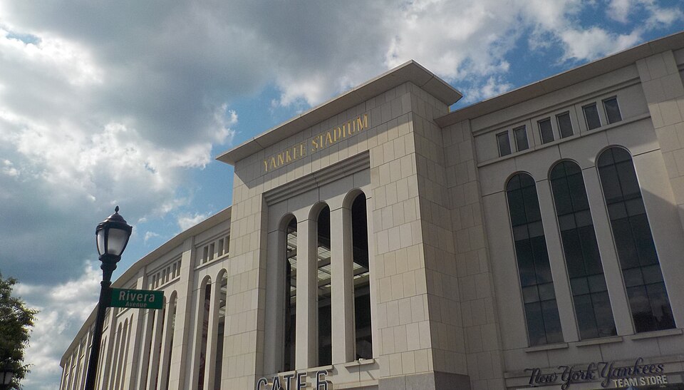 Front exterior of Yankee Stadium in the Bronx