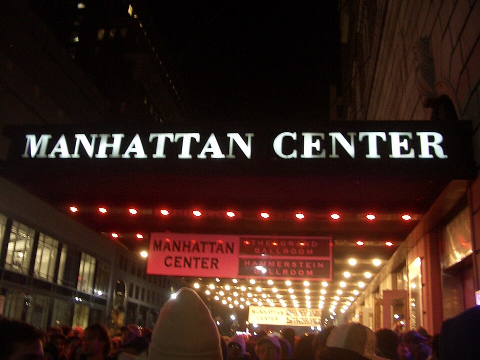 Interior of Hammerstein Ballroom in Manhattan showing the stage-facing room layout and balconies
