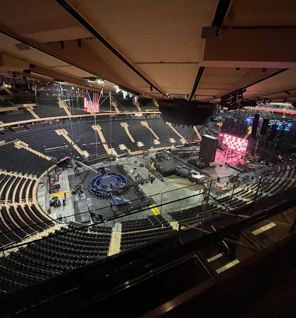 Interior seating bowl at Madison Square Garden during an event in New York City