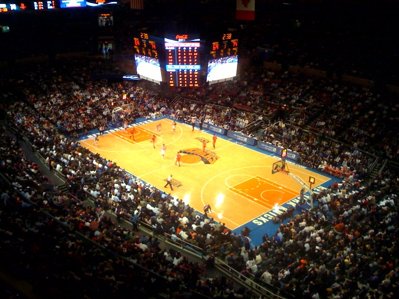 New York Knicks game inside Madison Square Garden with full crowd