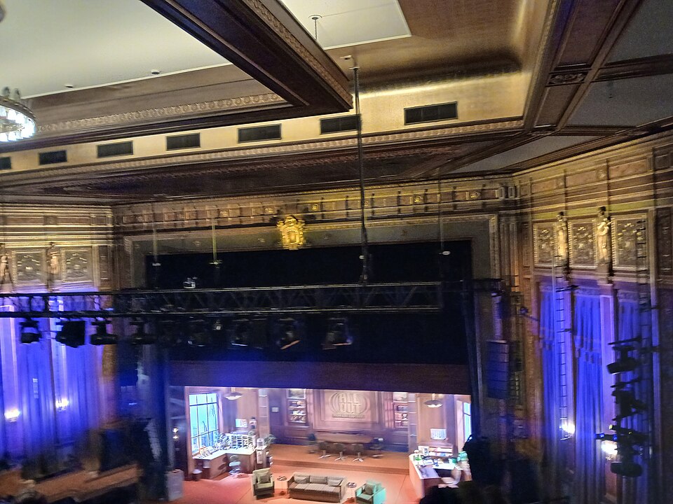 Nederlander Theatre exterior at 208 West 41st Street in the Broadway Theater District of NYC