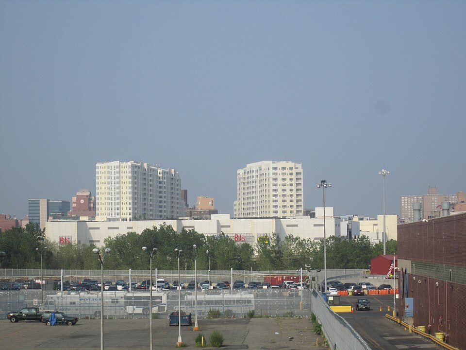 Queens skyline view from Citi Field during a Mets game