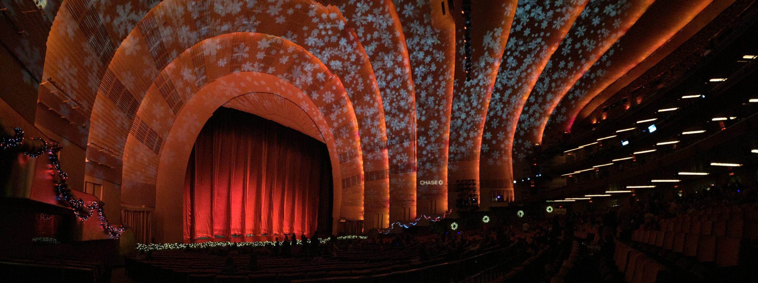Radio City Music Hall seating guide interior showing the stage and auditorium