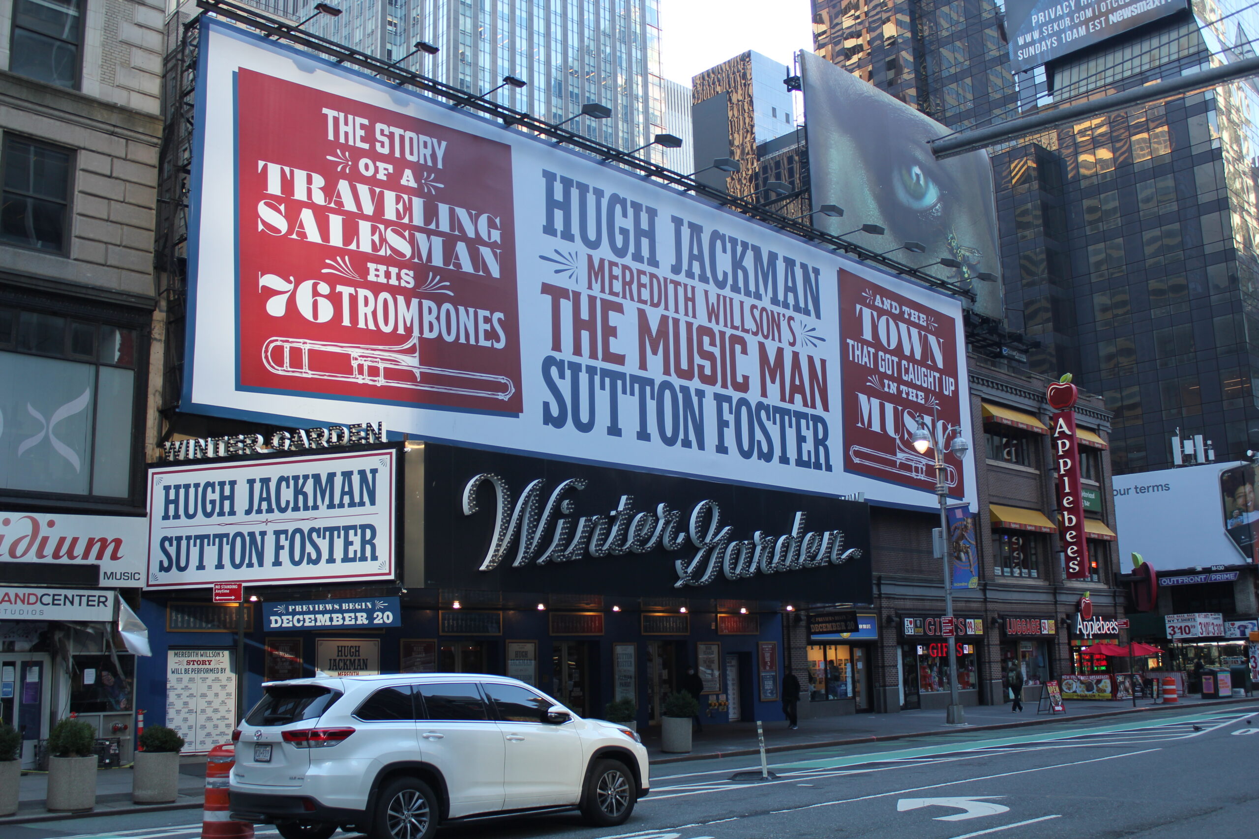 Winter Garden Theatre exterior on Broadway in Manhattan