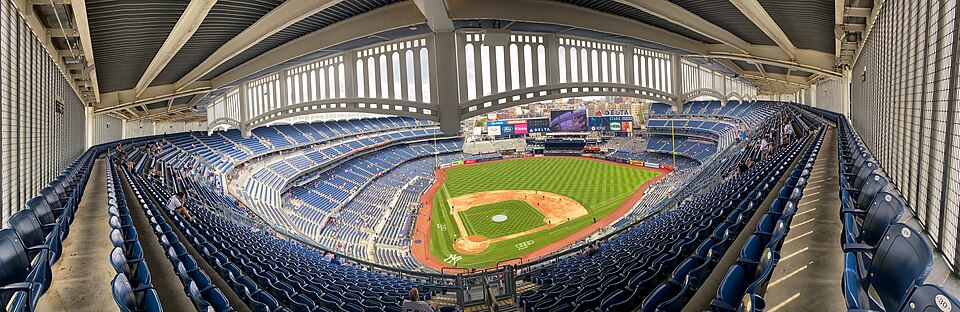 Yankee Stadium panorama showing the full seating bowl and venue layout used for baseball, concerts, and other major events