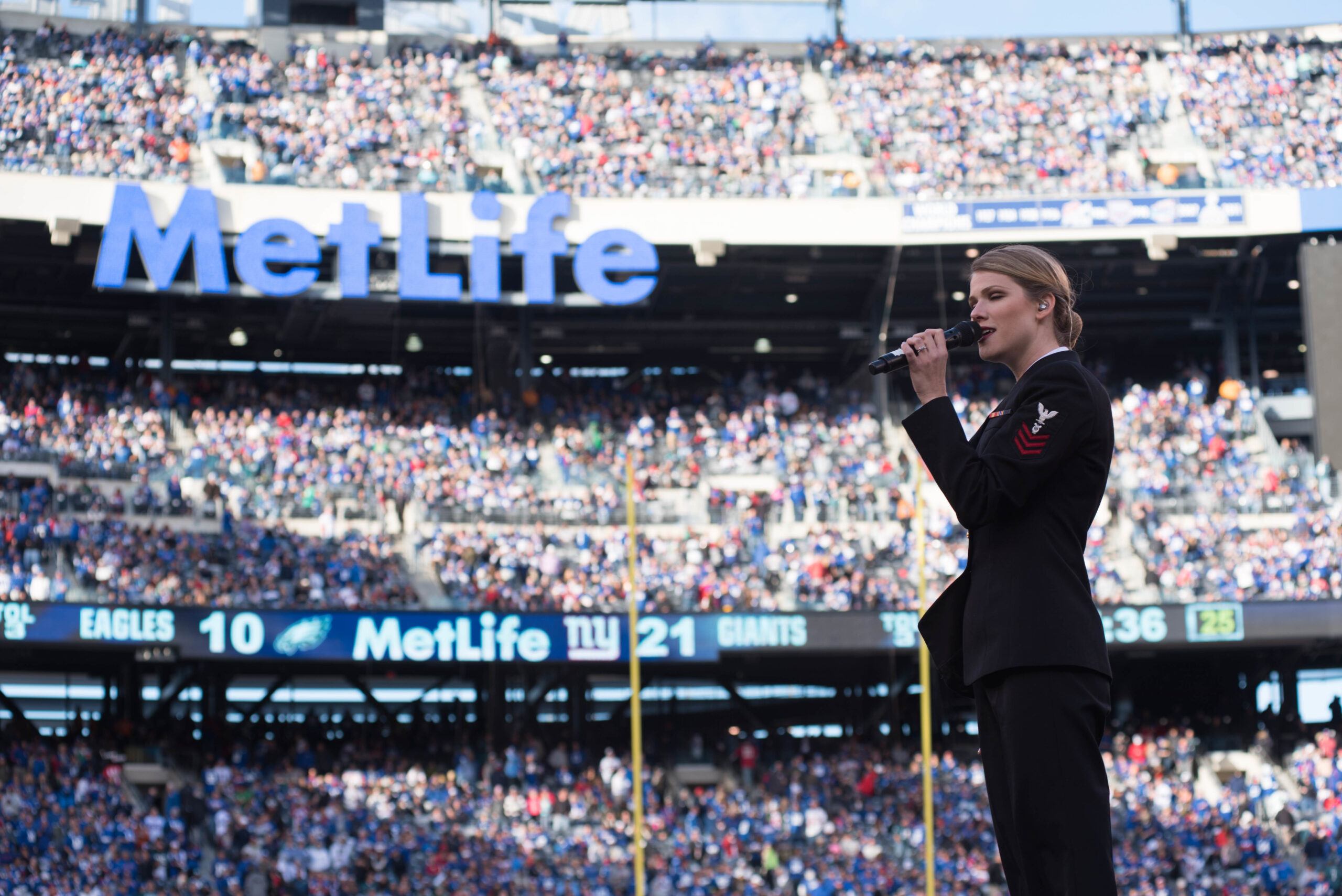 Halftime show at MetLife Stadium during a New York Giants football game