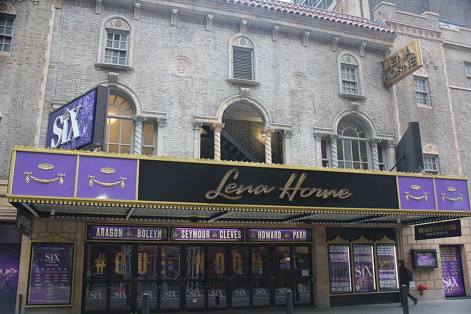 Lena Horne Theatre exterior on West 47th Street in Midtown Manhattan