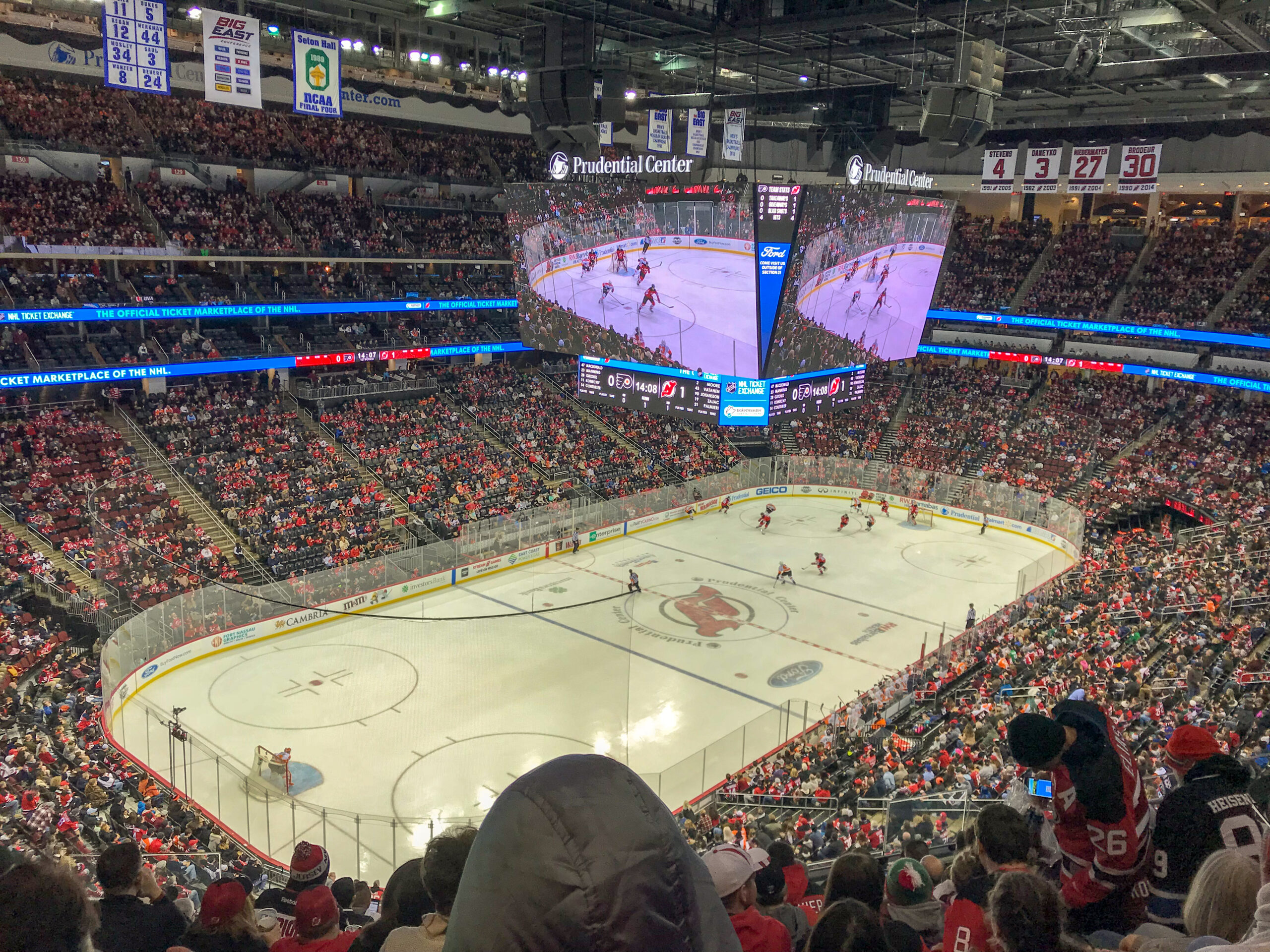 Prudential Center hockey seating bowl during a New Jersey Devils game