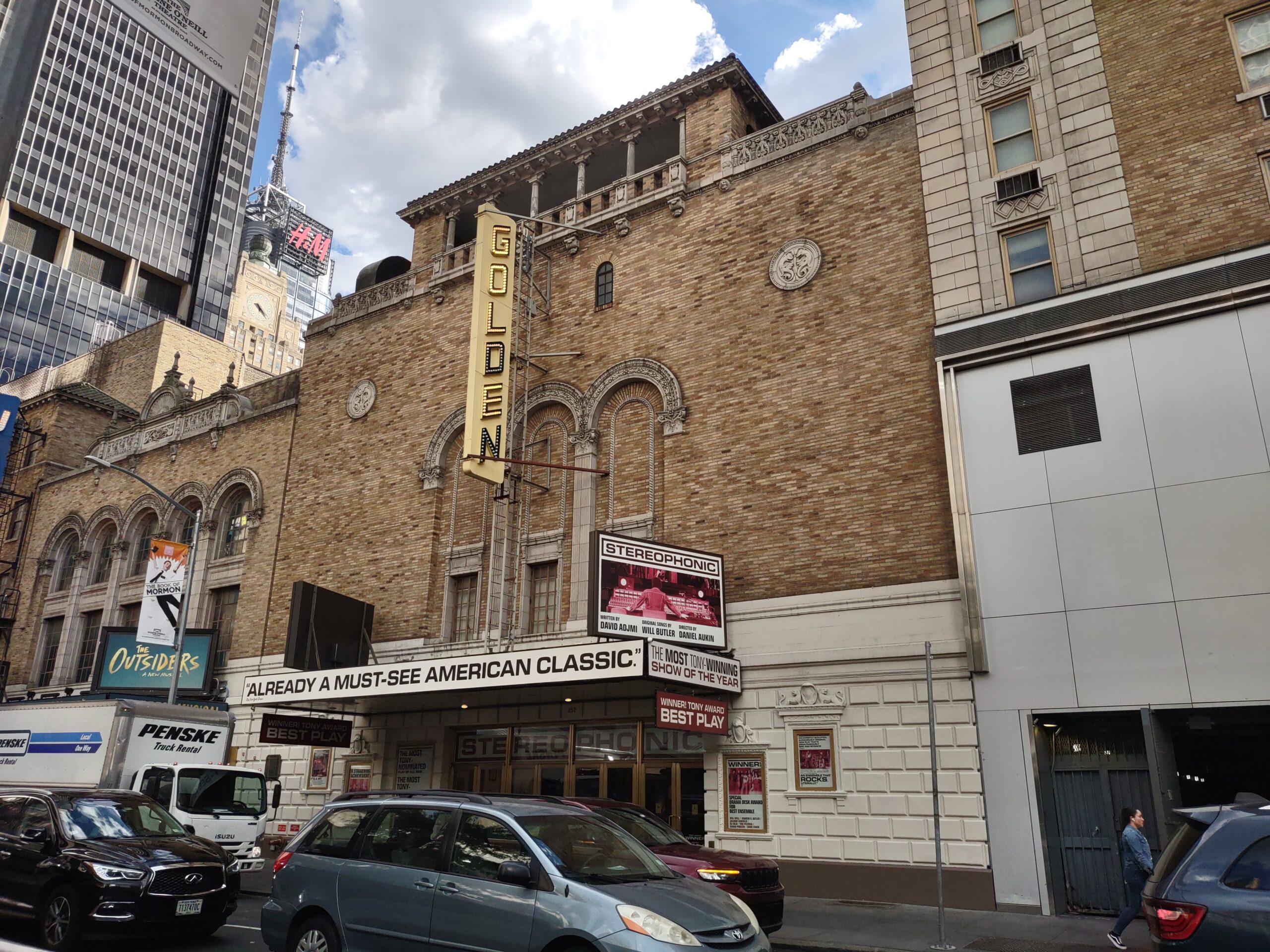 John Golden Theatre exterior in the Broadway Theater District of Manhattan