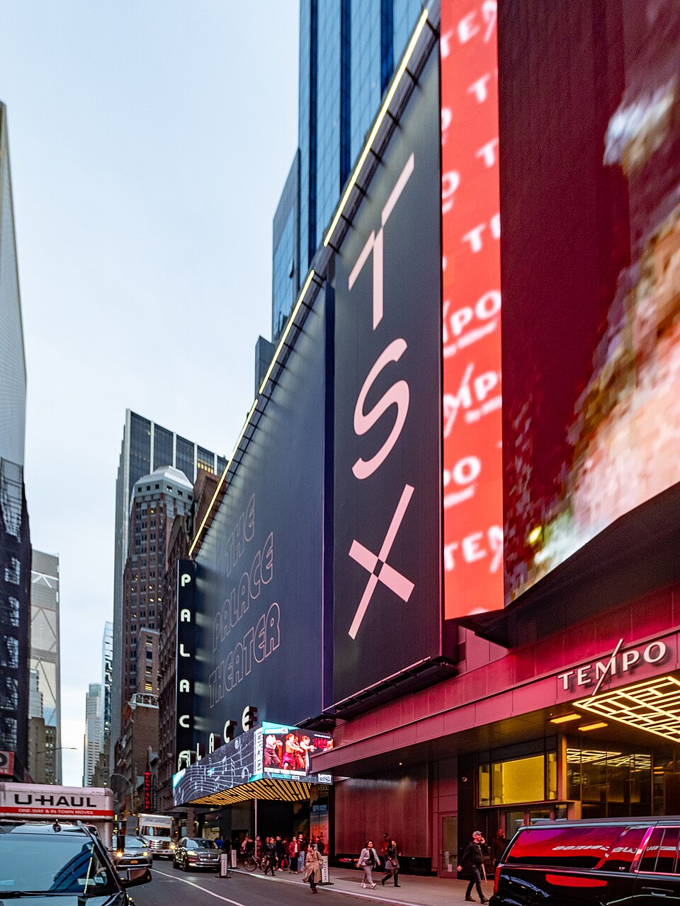 Palace Theatre entrance within TSX Broadway in New York City