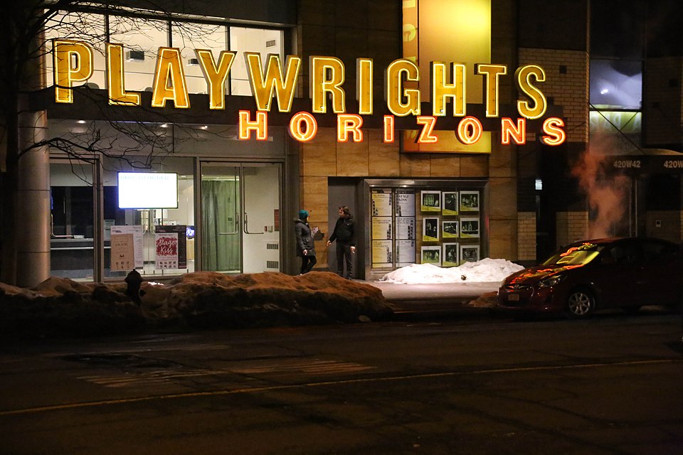 Playwrights Horizons exterior on West 42nd Street in New York City