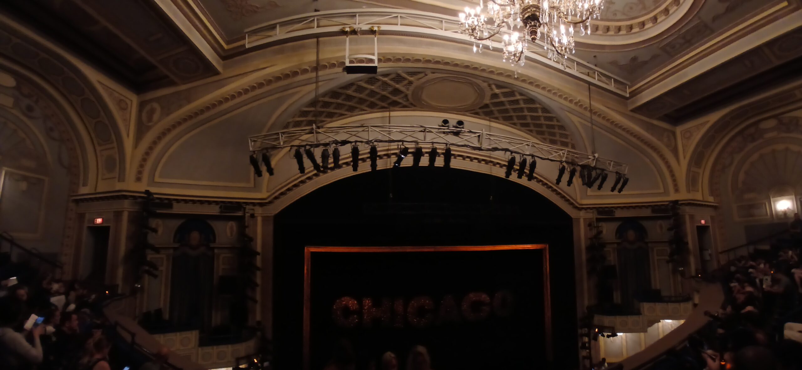 Interior seating view of the Ambassador Theatre on Broadway in New York City