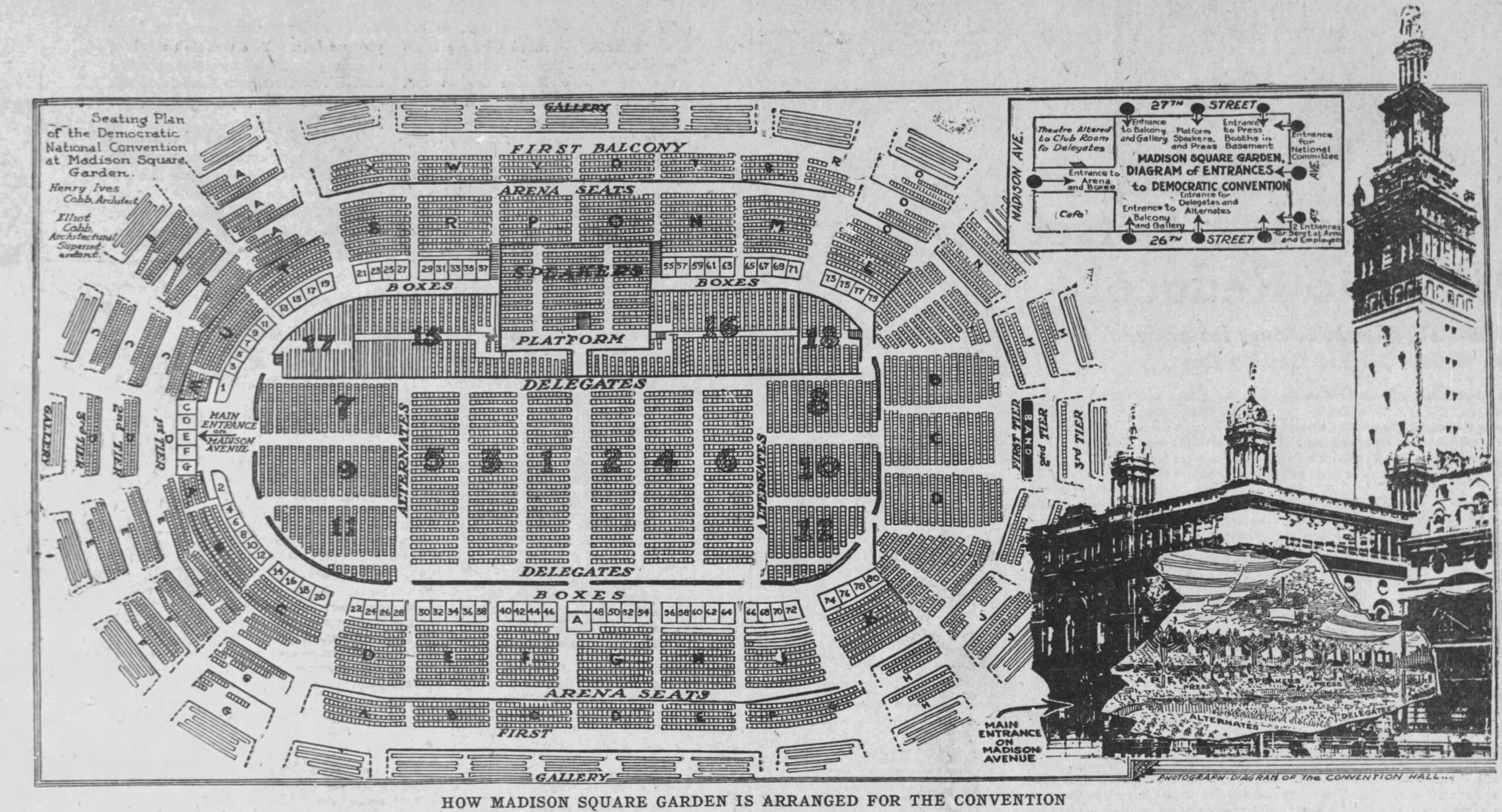 Madison Square Garden seating view for a New York Rangers hockey game