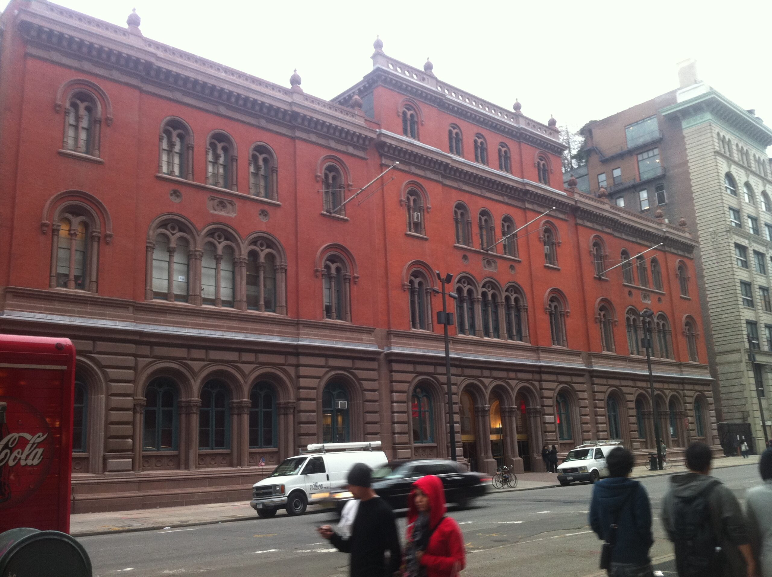 The Public Theater exterior on Lafayette Street in New York City, home to multiple Off-Broadway performance spaces and Joe’s Pub