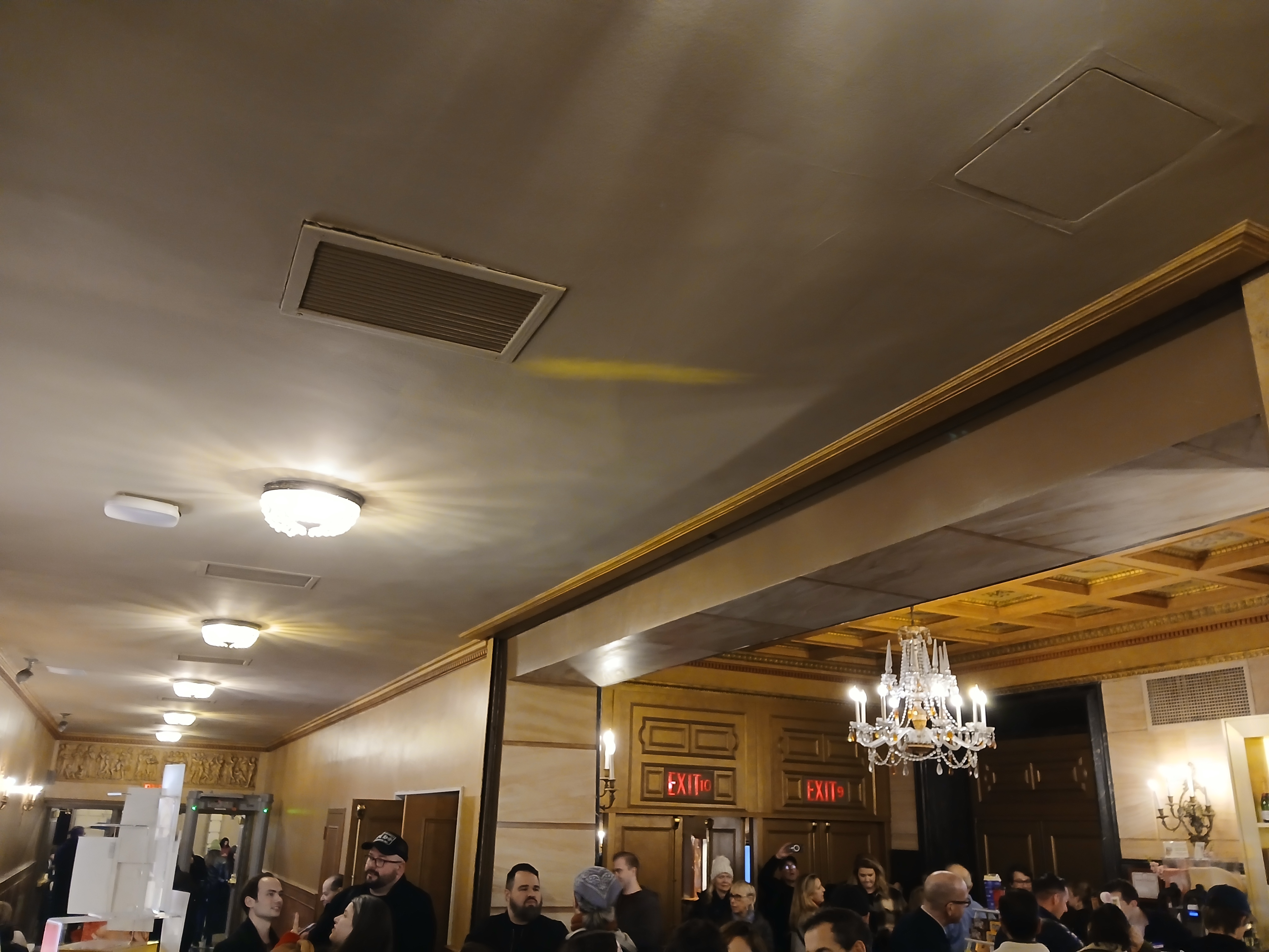 Interior of the St. James Theatre in Manhattan showing the Broadway auditorium, stage, and seating areas