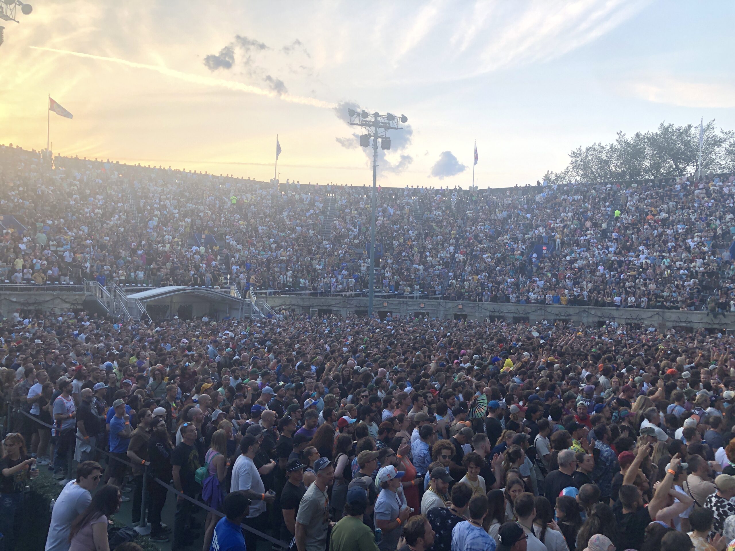 Outdoor concert crowd at Forest Hills Stadium in New York City for a summer 2026 concert guide