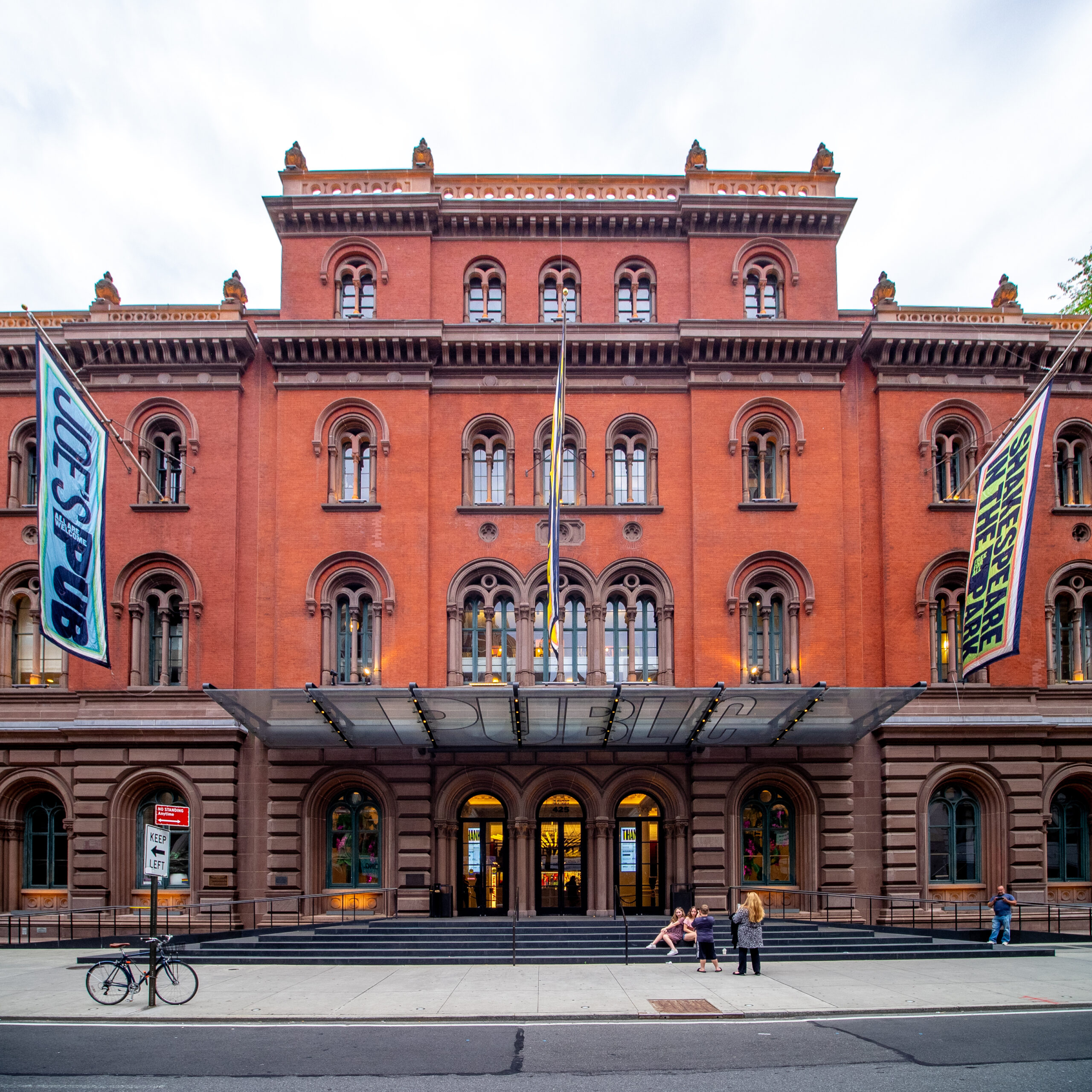 Off-Broadway theater exterior in New York City for an archive guide to past Off-Broadway shows and venues