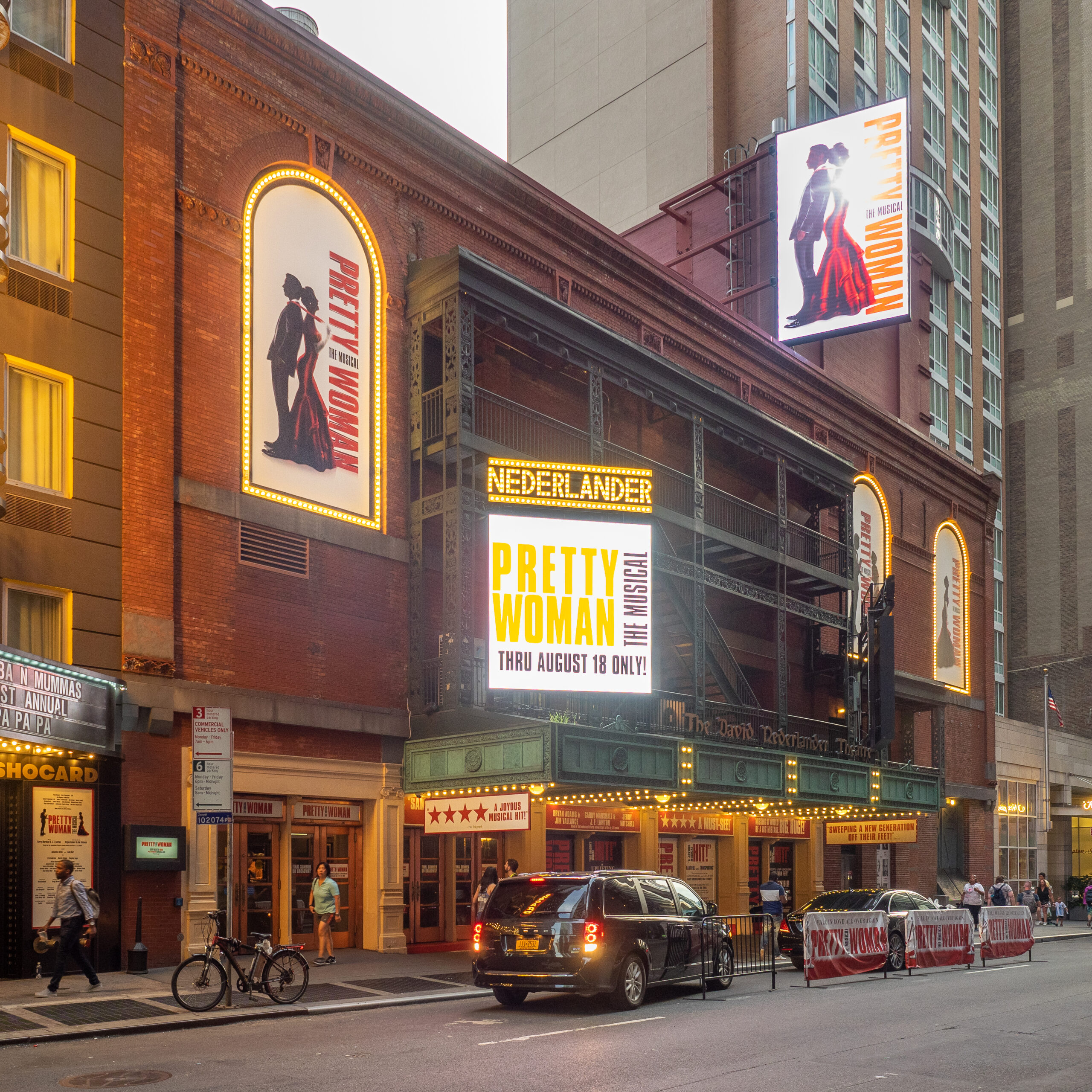Nederlander Theatre on Broadway, home of Schmigadoon in New York City