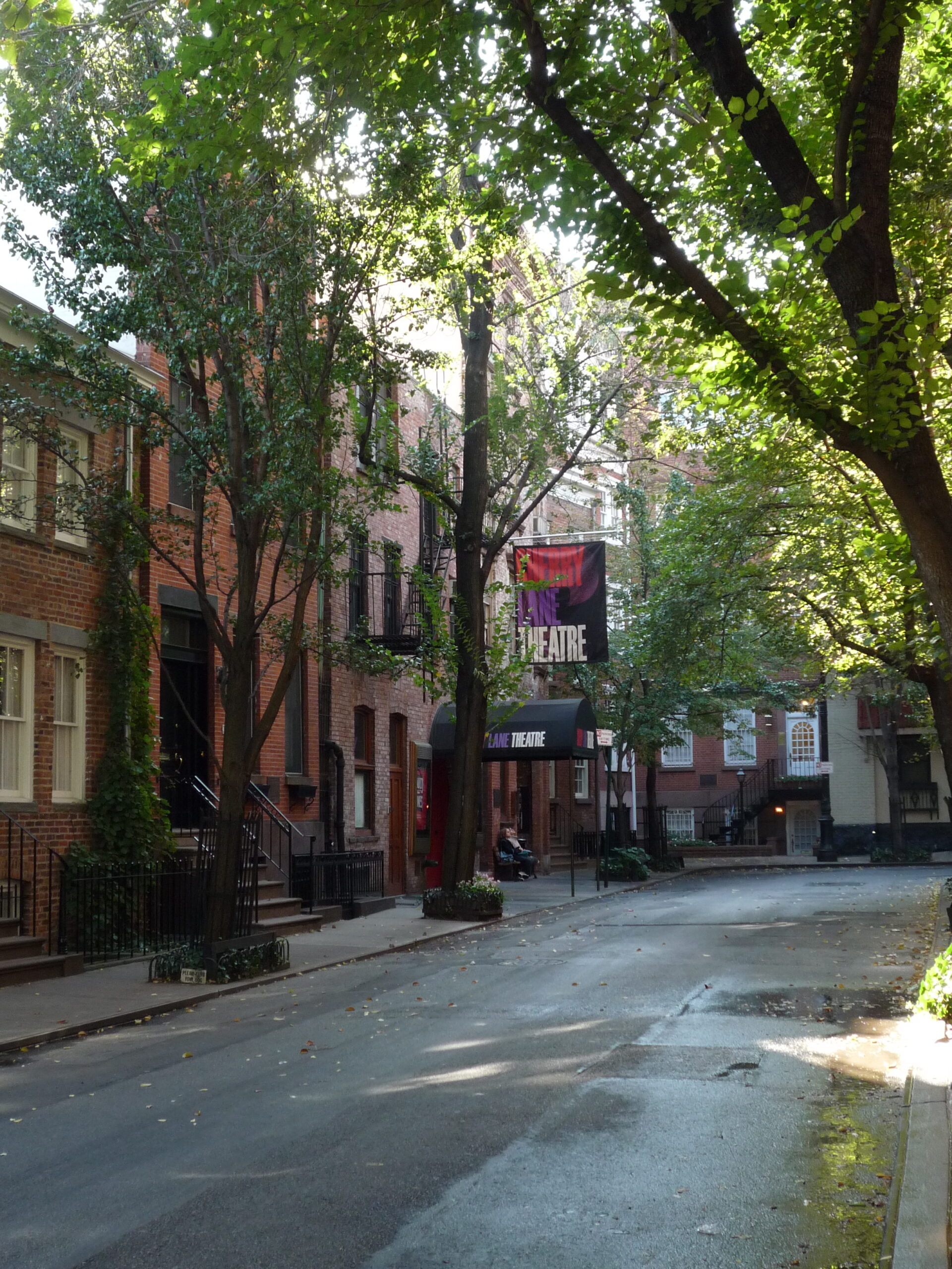 Commerce Street in the West Village near Cherry Lane Theatre for Off-Broadway night-out planning