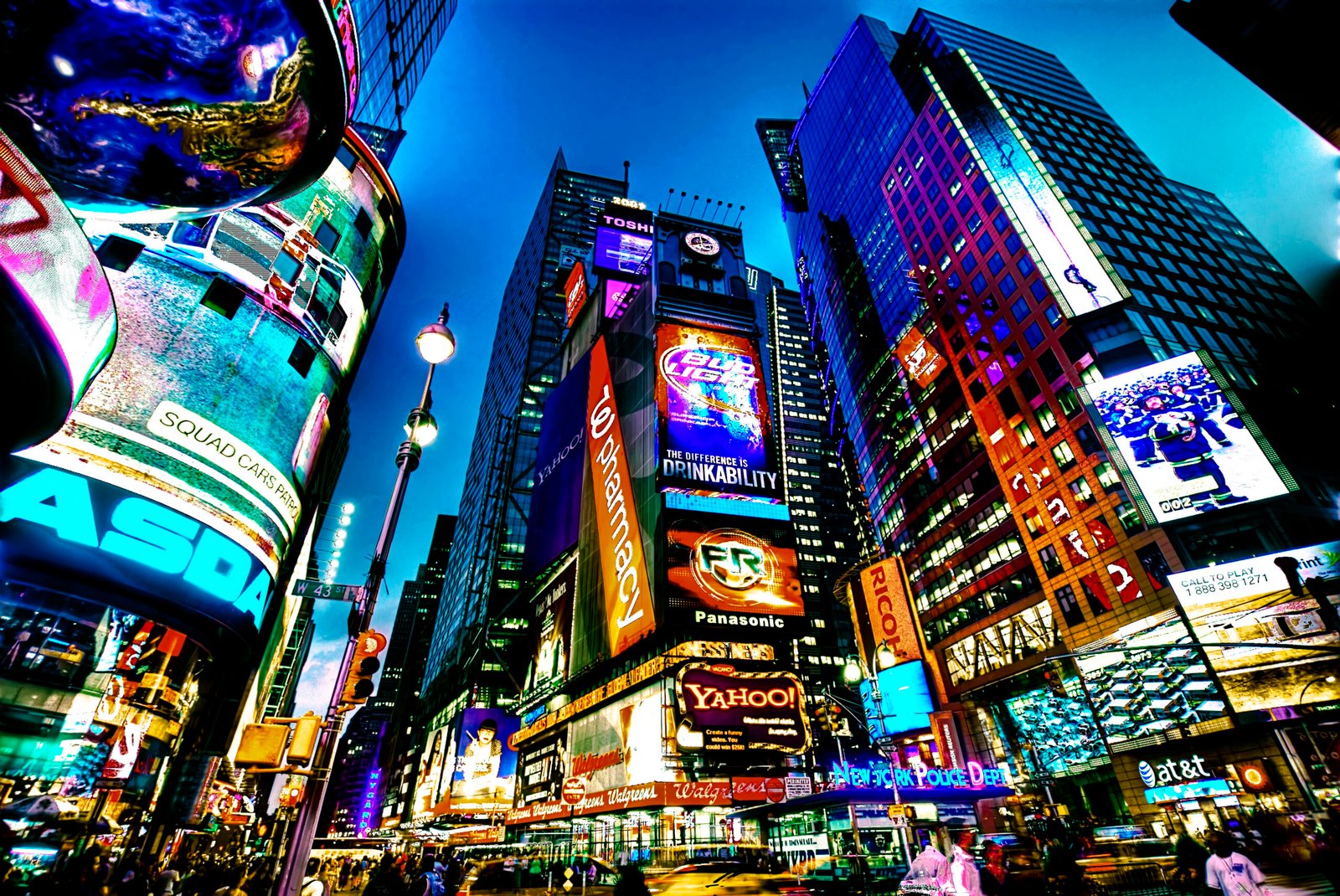Shubert Alley in New York City's Theater District, home to several Broadway theaters