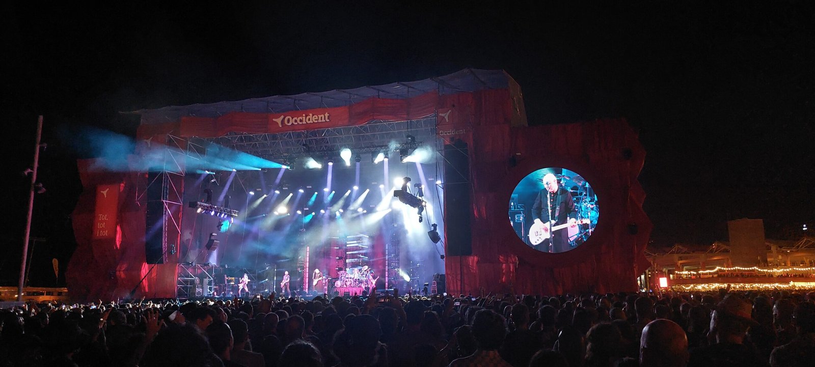 The Smashing Pumpkins performing live during a concert