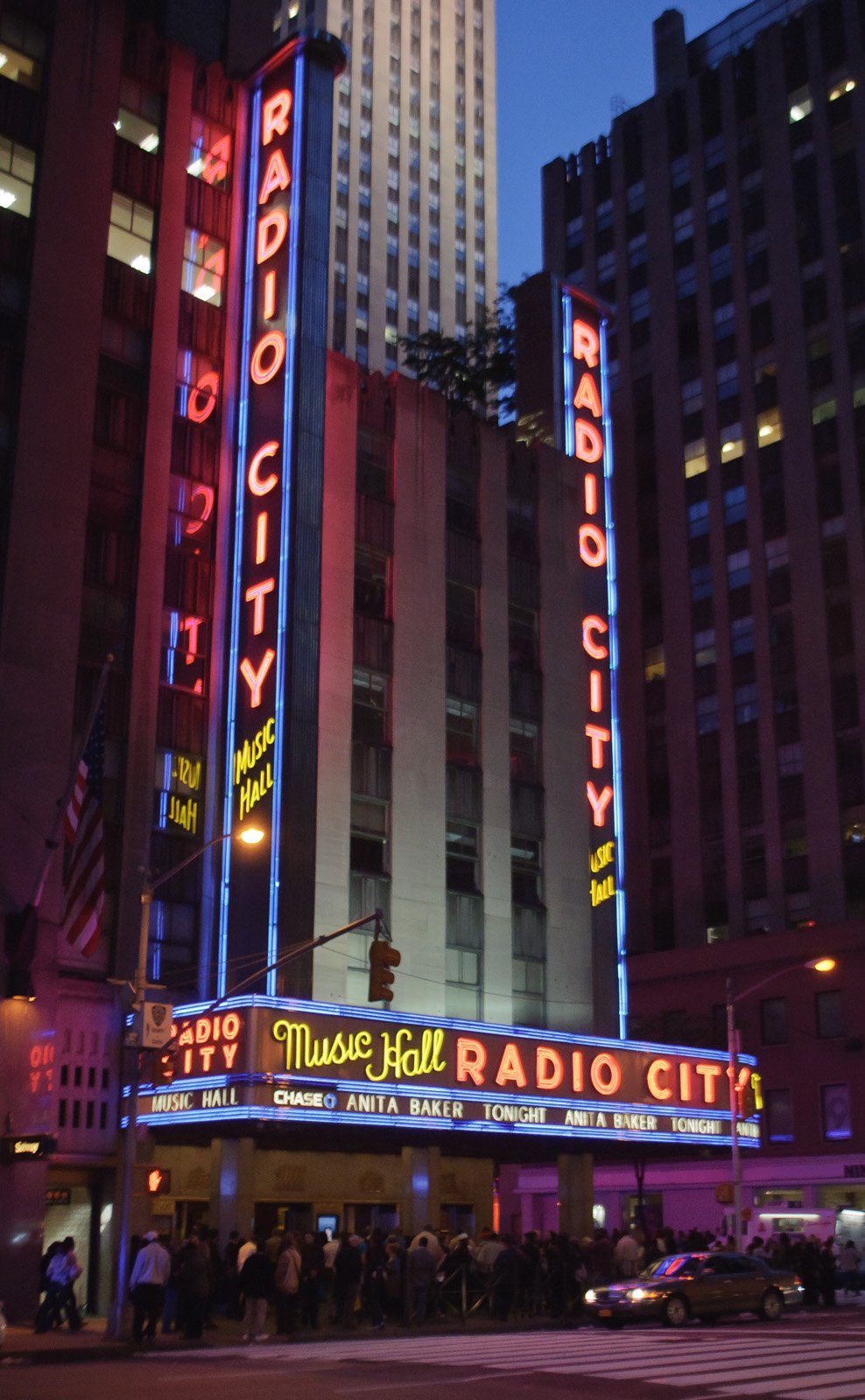 Radio City Music Hall in Midtown Manhattan, a major New York City concert and live performance venue