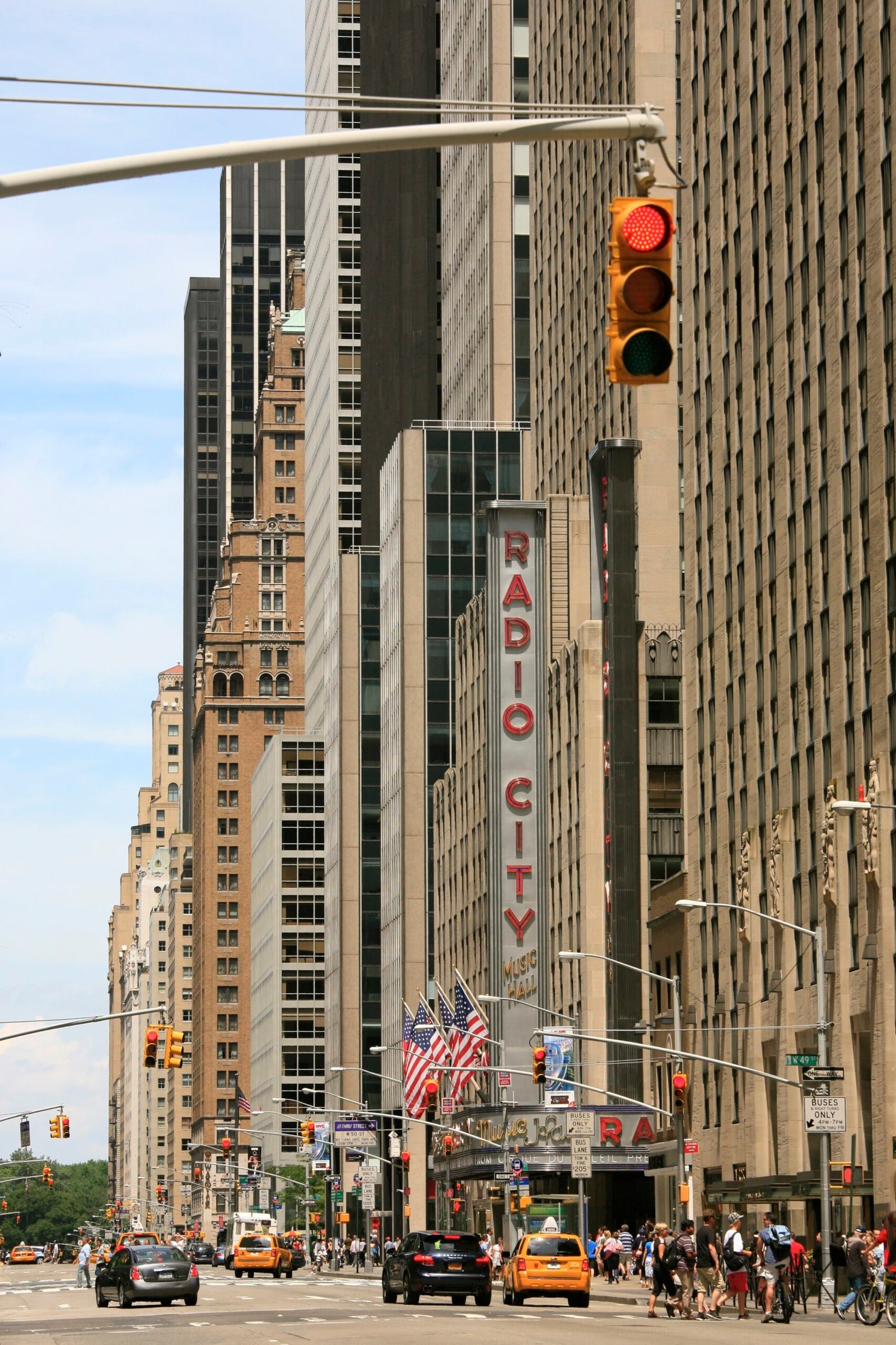 Interior of Radio City Music Hall in New York City, showing the auditorium and seating