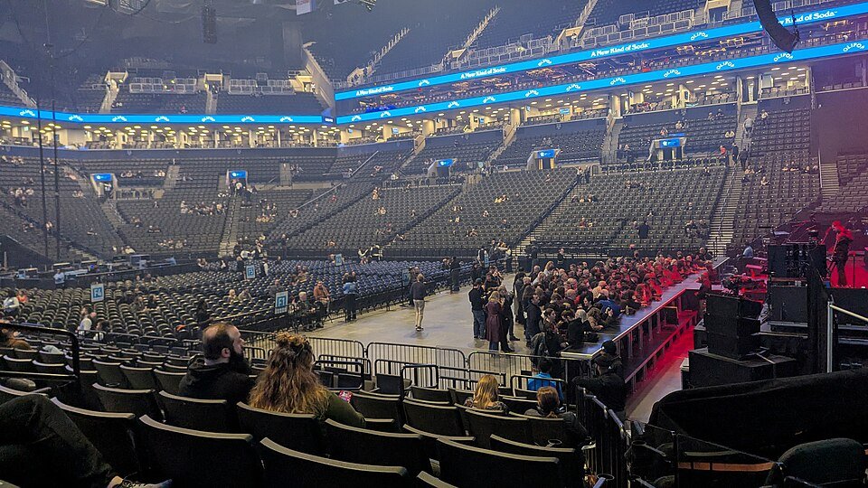 Interior of Barclays Center in Brooklyn for a concert