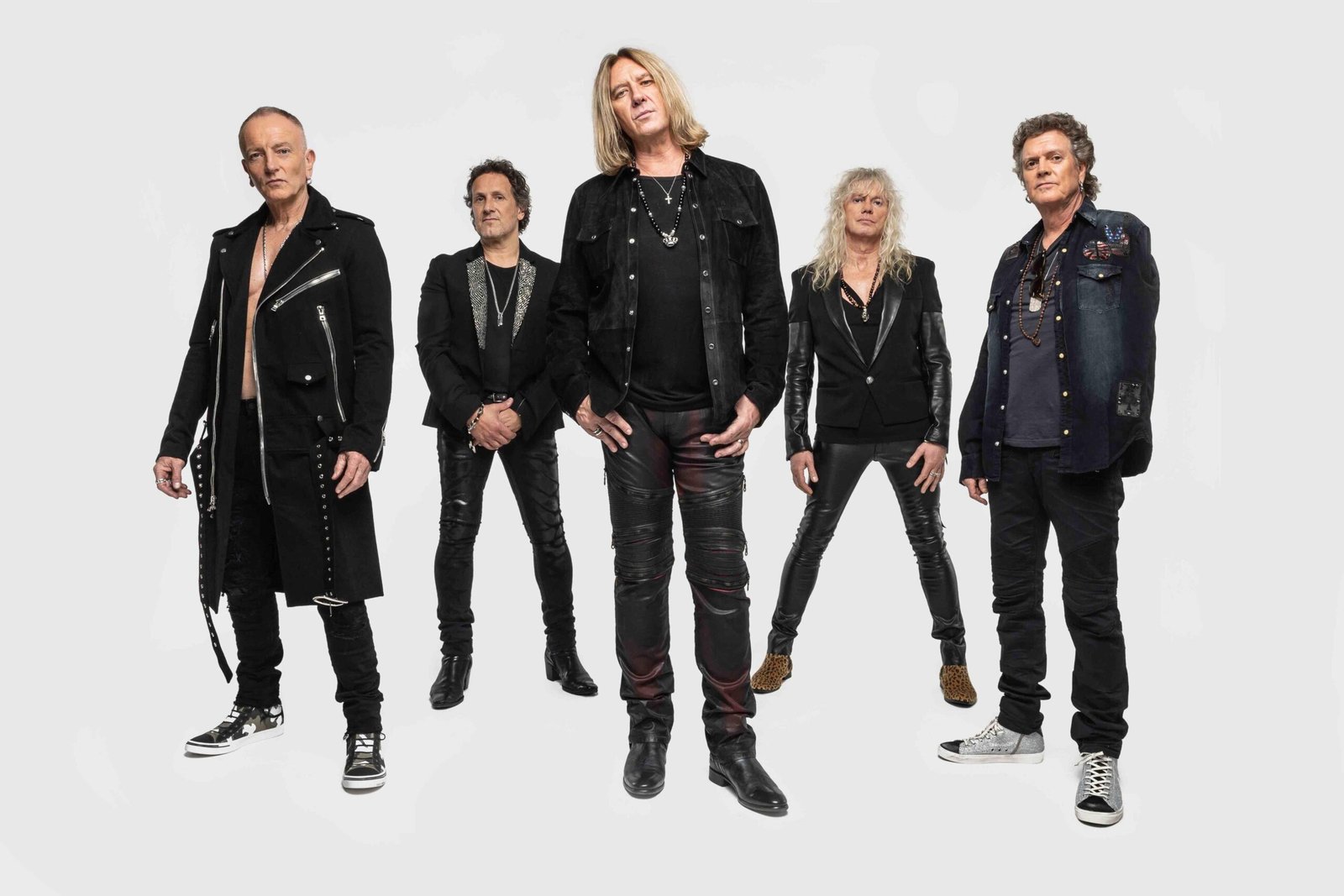 Def Leppard band featuring Joe Elliott, Rick Savage, Rick Allen, Phil Collen and Vivian Campbell, performing at Madison Square Garden in June 2027