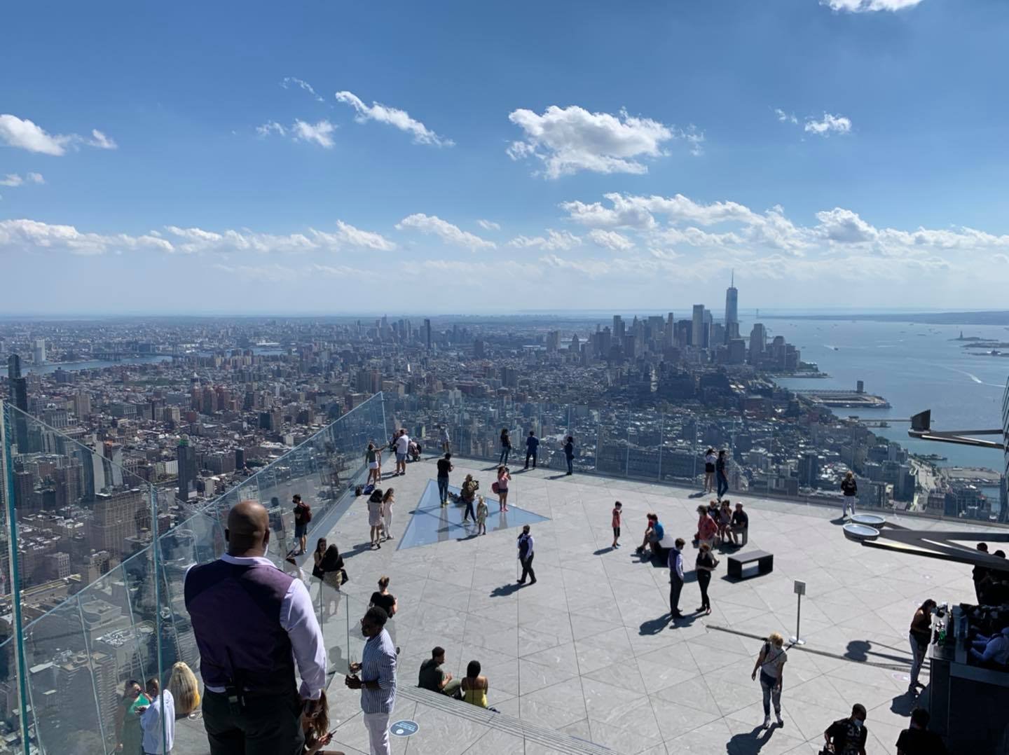 New York City skyline view from Edge at Hudson Yards