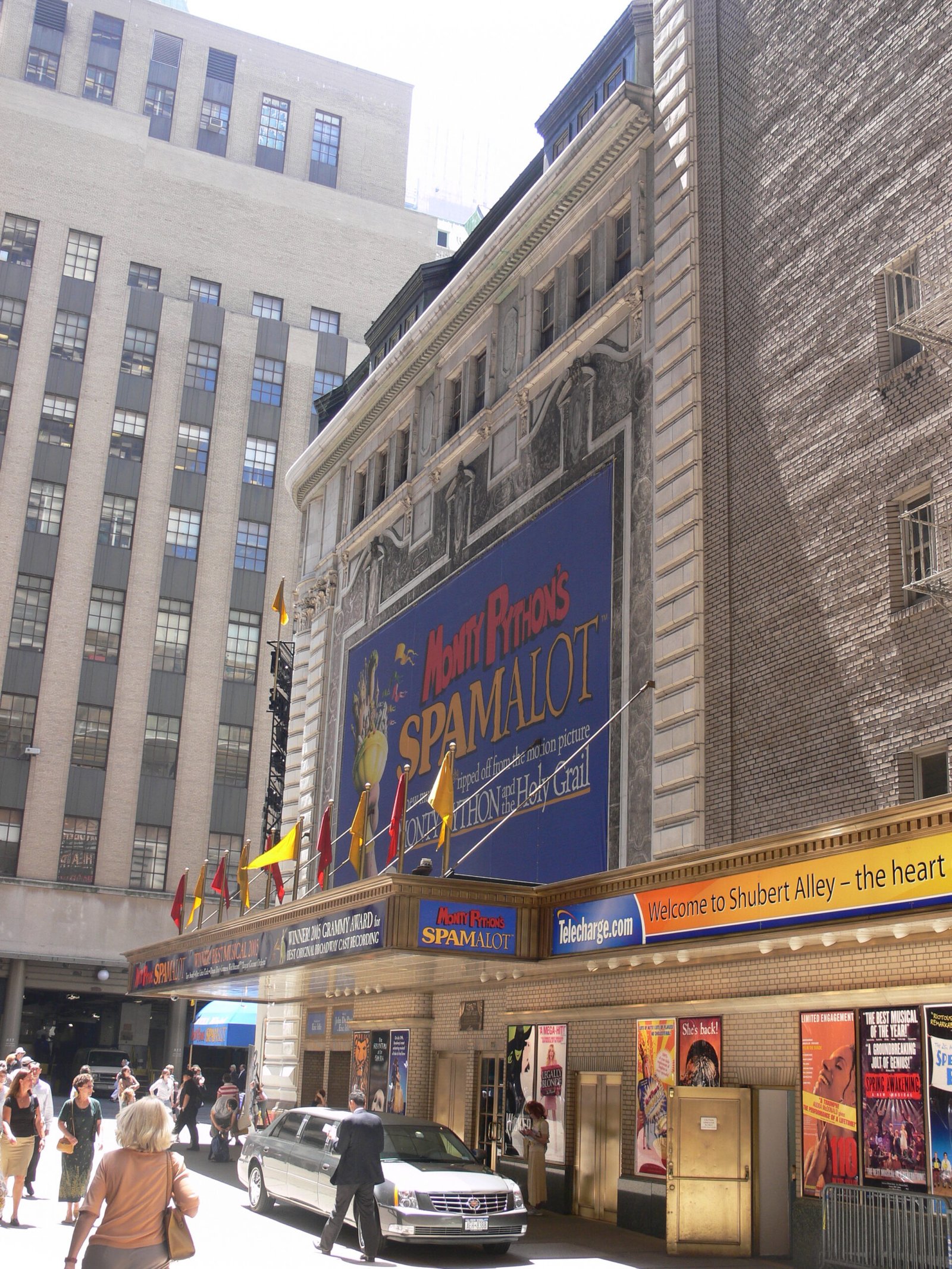 Shubert Alley beside the Shubert Theatre, home of Galileo on Broadway