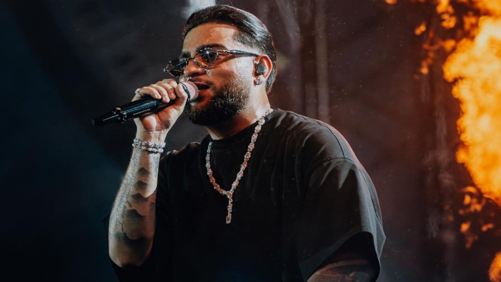 Karan Aujla performing live in concert