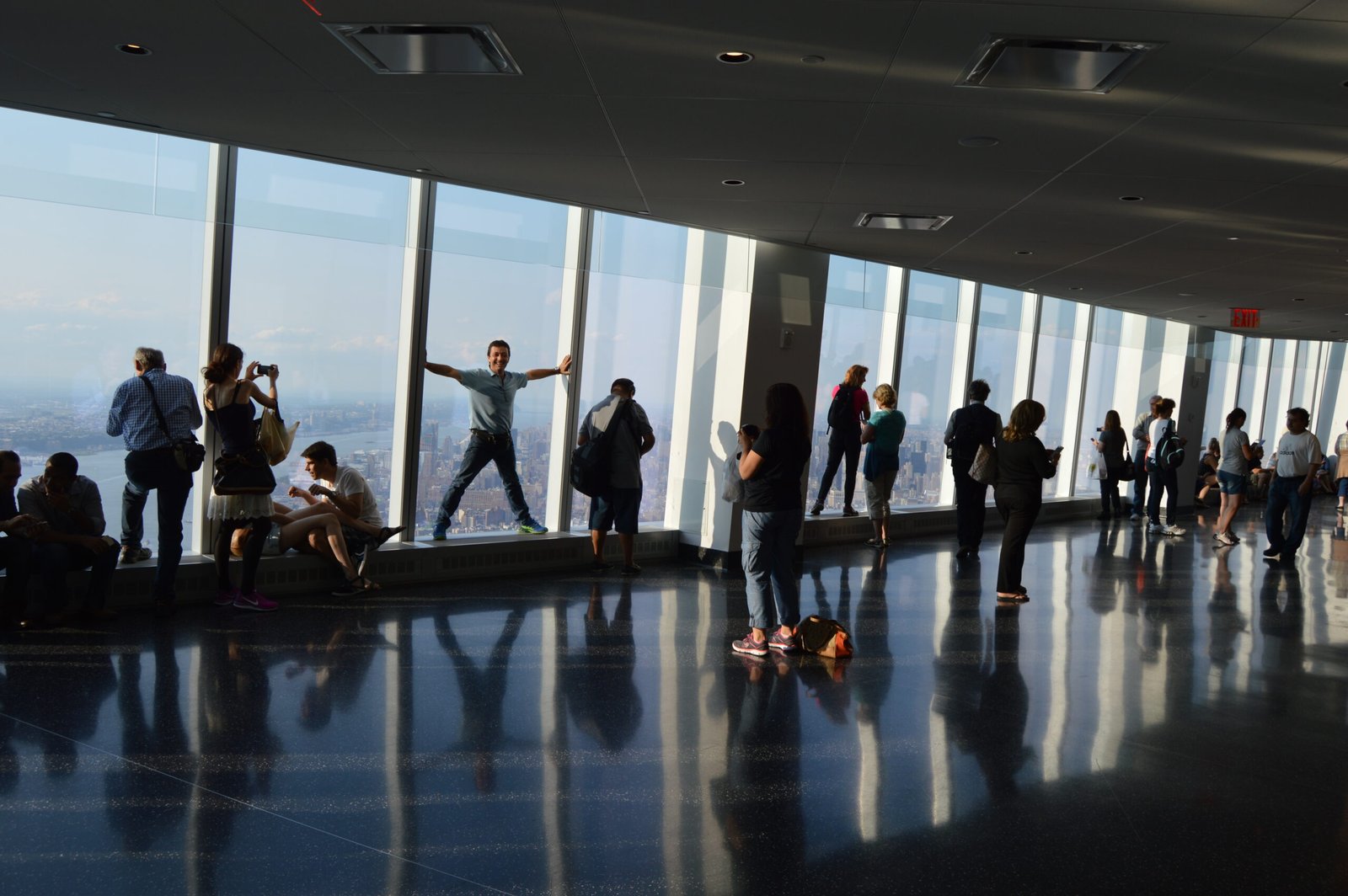 Viewing area inside One World Observatory at One World Trade Center