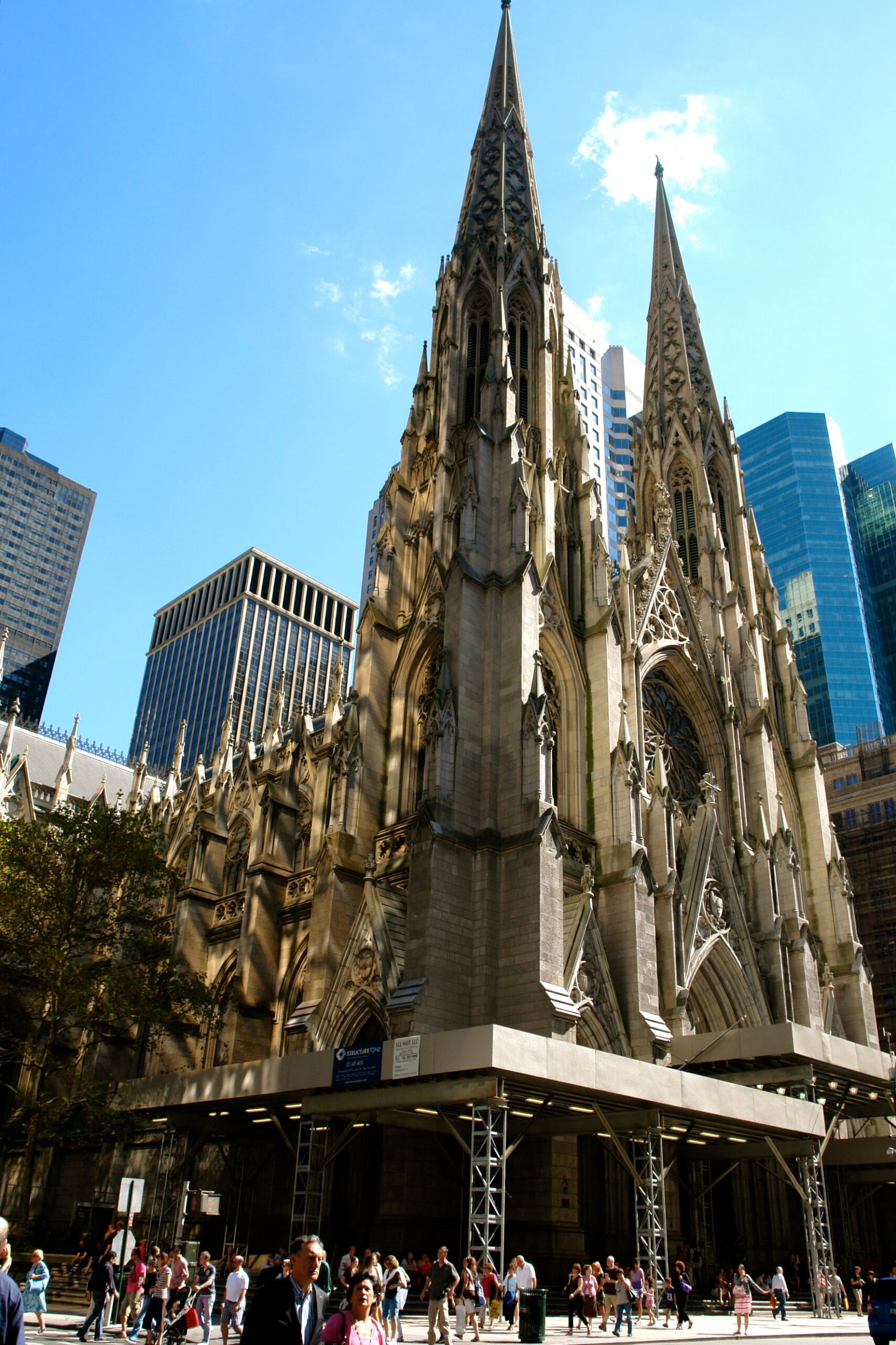 St. Patrick's Cathedral near Rockefeller Center on Fifth Avenue