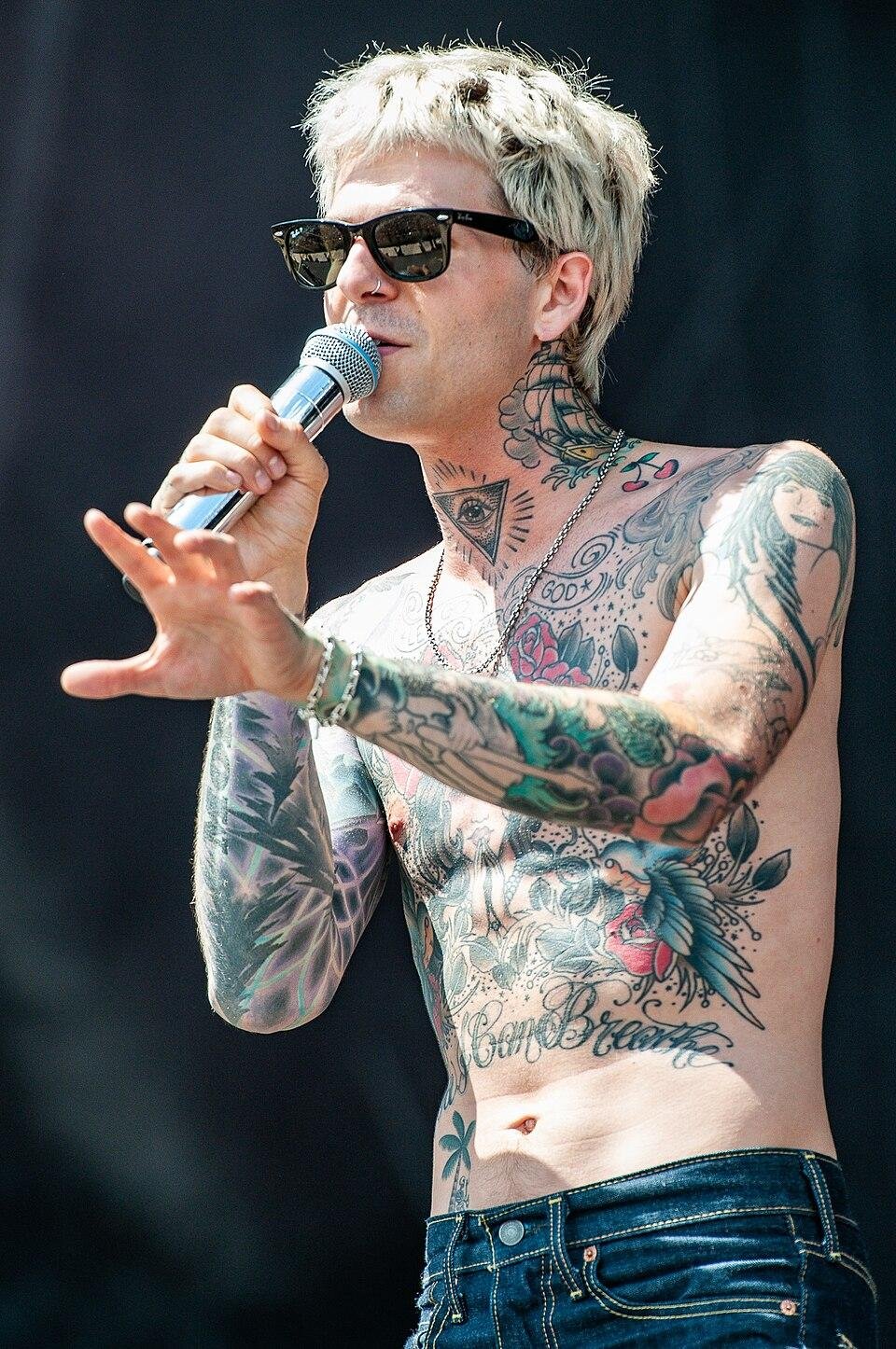 Jesse Rutherford, lead singer of The Neighbourhood, performing live on stage