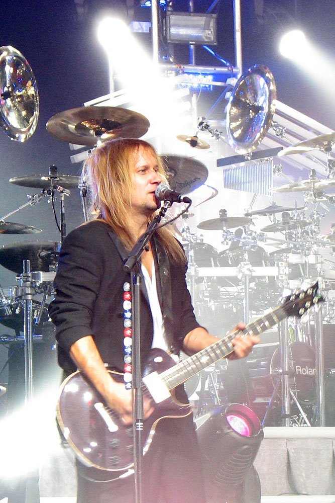 Trans-Siberian Orchestra guitarist Chris Caffery performing live onstage